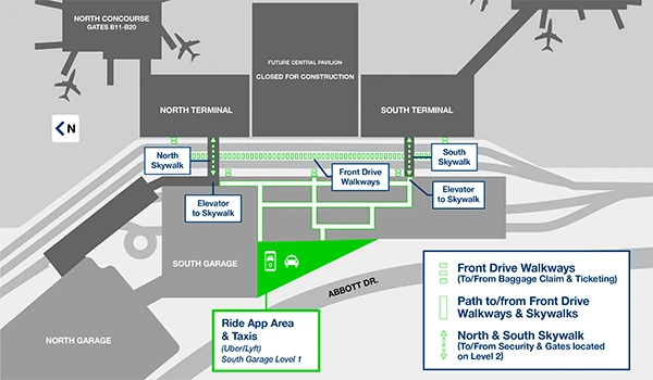 OMA Ride App Pick-up Map | August 4, 2025